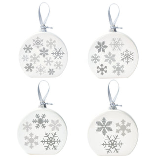 Recipe Ornaments with Gift Boxes, Set of 4-Snowflake