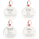 Recipe Ornaments with Gift Boxes, Set of 4-Winter Whimsy Lights