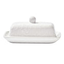 Extra Wide Butter Dish-Bee-lieve White