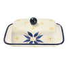 Extra Wide Butter Dish-Old World Blue