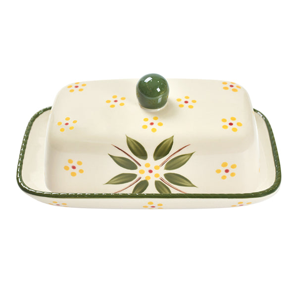 Extra Wide Butter Dish-Old World Green