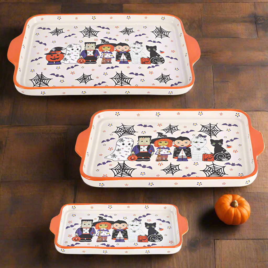 Temp-tations Halloween Boofetti Set of 3 Nesting Serving Platters