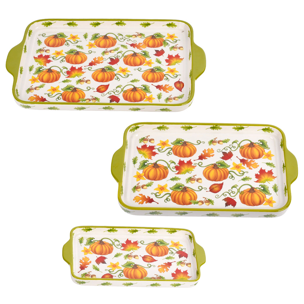 Nesting Serving Trays, Set of 3-Harvest