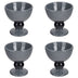 Ombre Stoneware Pedestal Cups, Set of 4-Grey