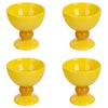 Ombre Stoneware Pedestal Cups, Set of 4-Yellow
