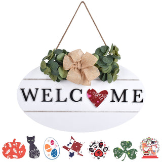 Welcome Sign with 8 Interchangable Icons