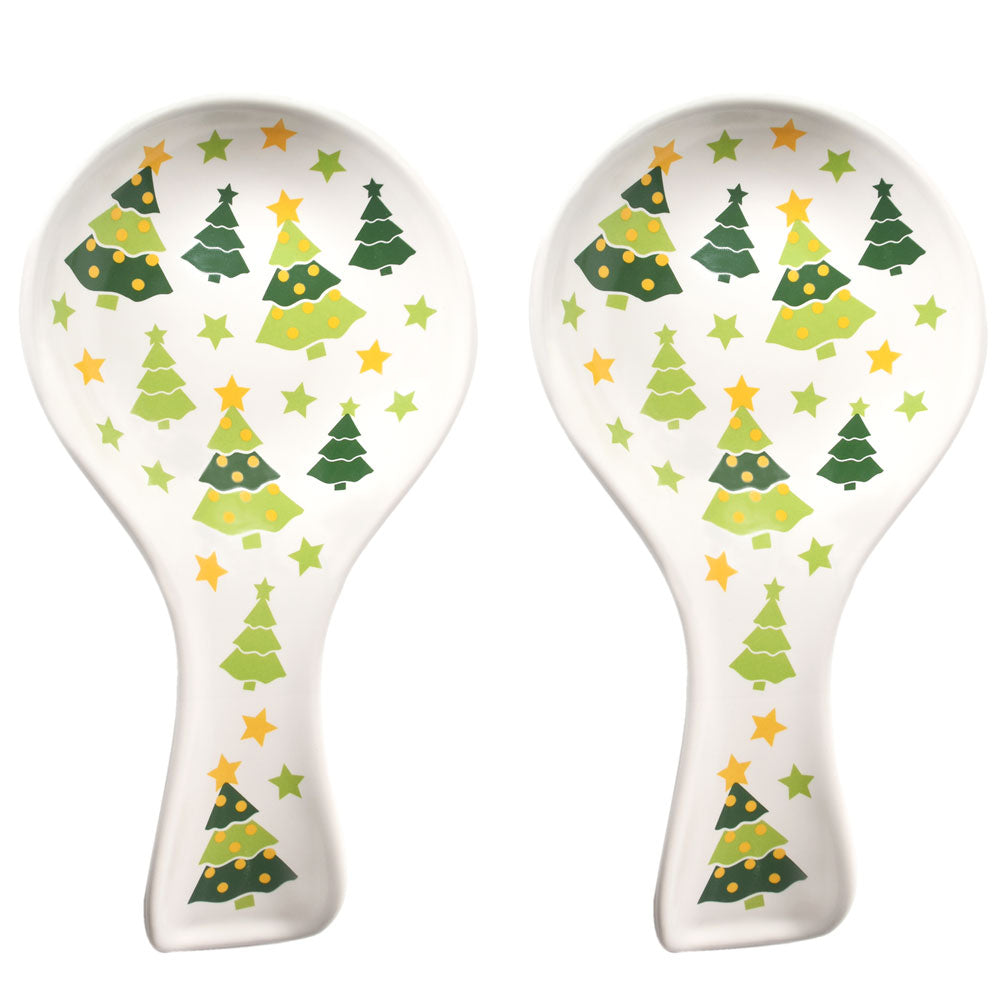 Seasonal Spoon Rests, Set of 2-Trees