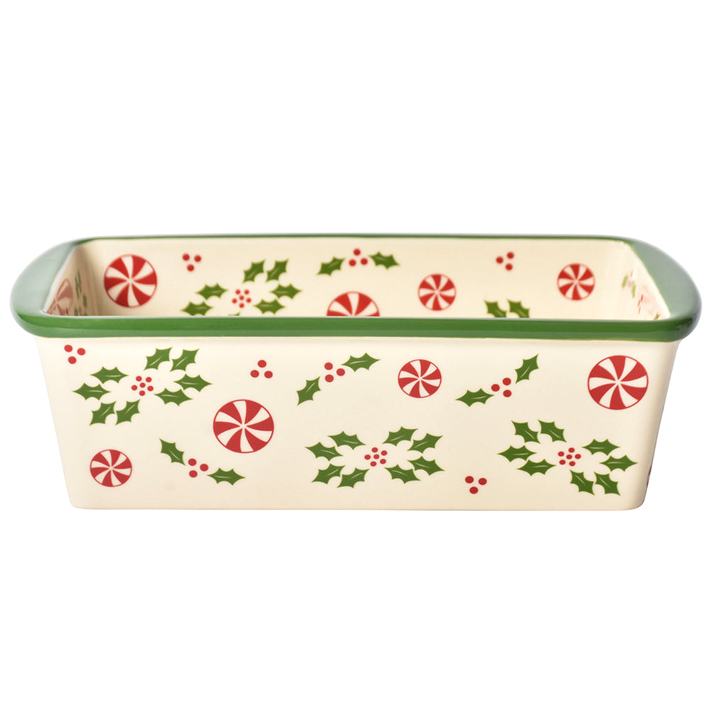 1.75 qt Loaf Pan-Holly Peppermint