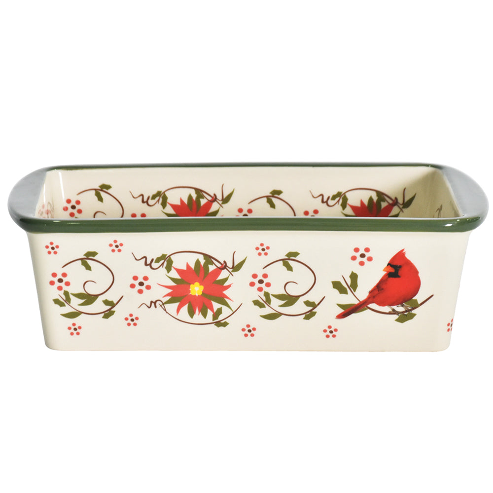 1.75 qt Loaf Pan-Poinsettia