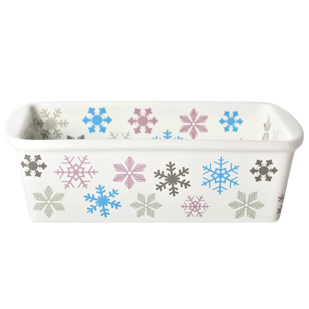 1.75 qt Loaf Pan-Snowflake