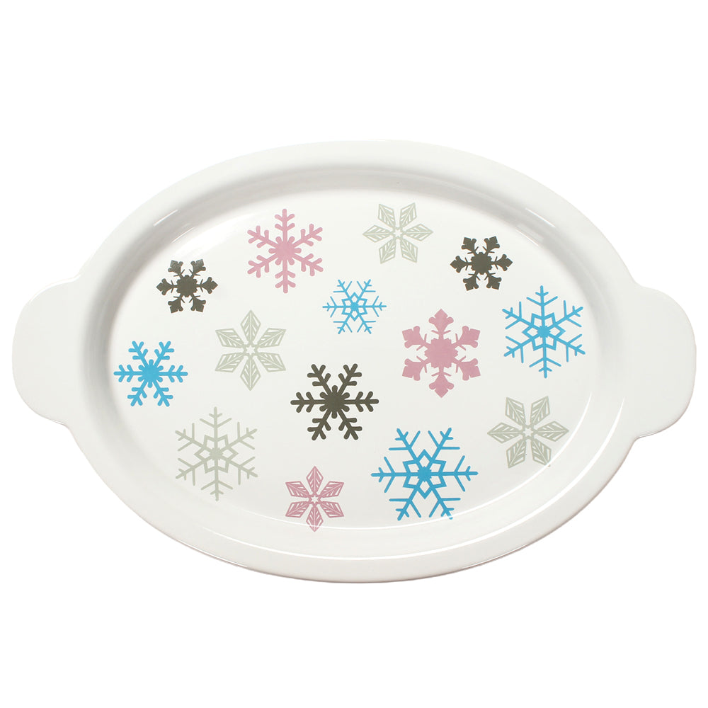 Oval Deep Dish Lid-it®-Snowflake