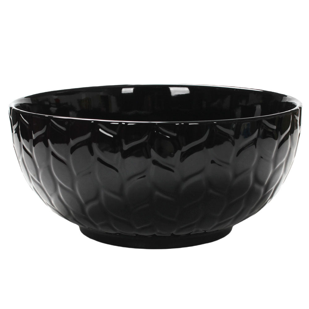 5 qt Serving & Mixing Bowl-Carved Willow Black