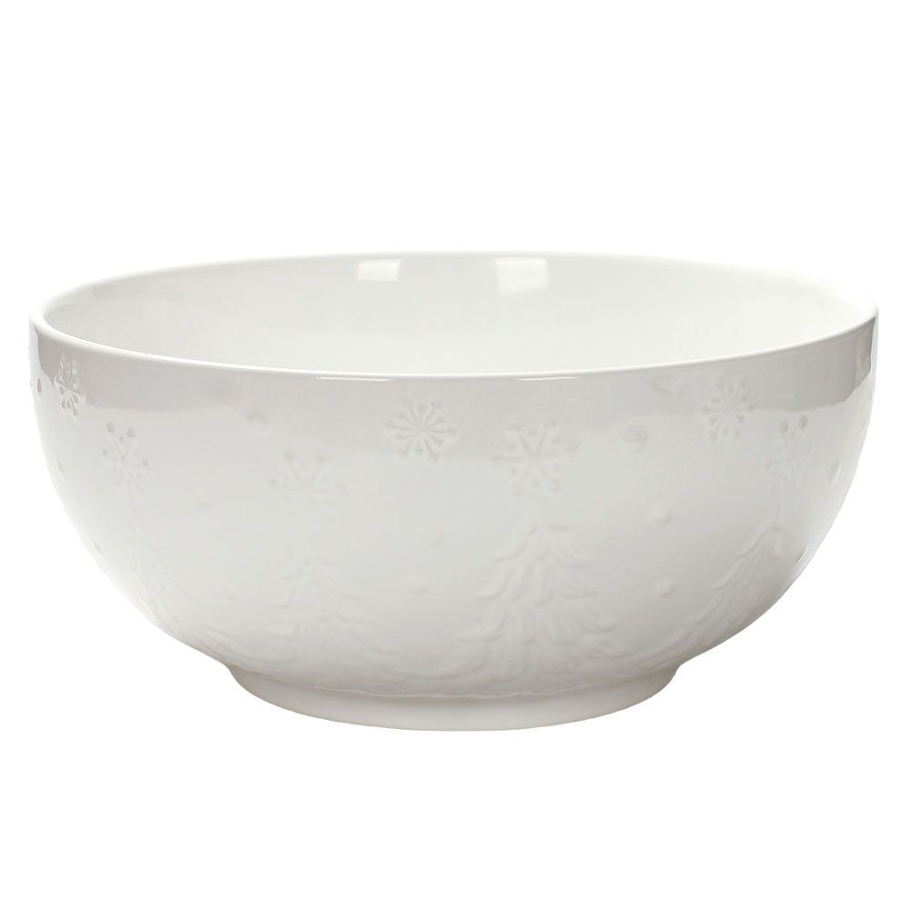 5 qt Serving & Mixing Bowl-Frosty Forest White