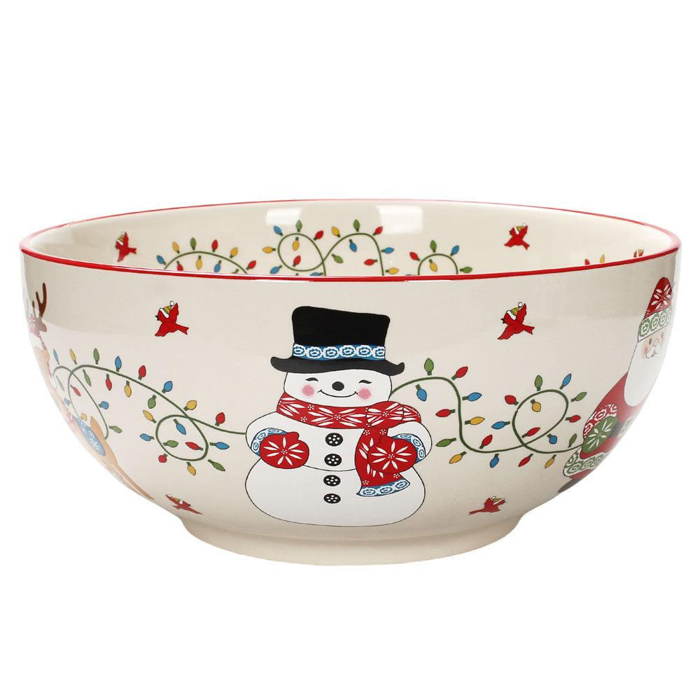 5 qt Serving & Mixing Bowl-Winter Whimsy