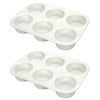 Set of 2 Texas Muffin Pans-Woodland White
