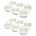 Set of 2 Texas Muffin Pans-Woodland White