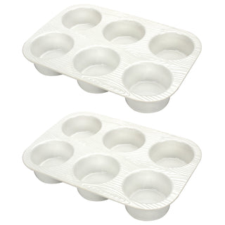 Temptations Hometown Christmas Holiday Ceramic Muffin Cupcake Pan w/Wire  Holder