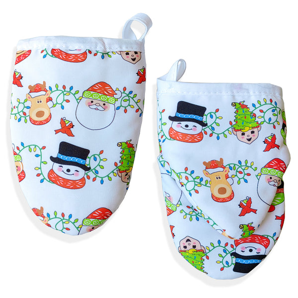 Pair of Mini Oven Mitts-Winter Whimsy