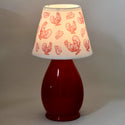 Ceramic 8" Lamp with Fabric Shade-Doodle Doo Red