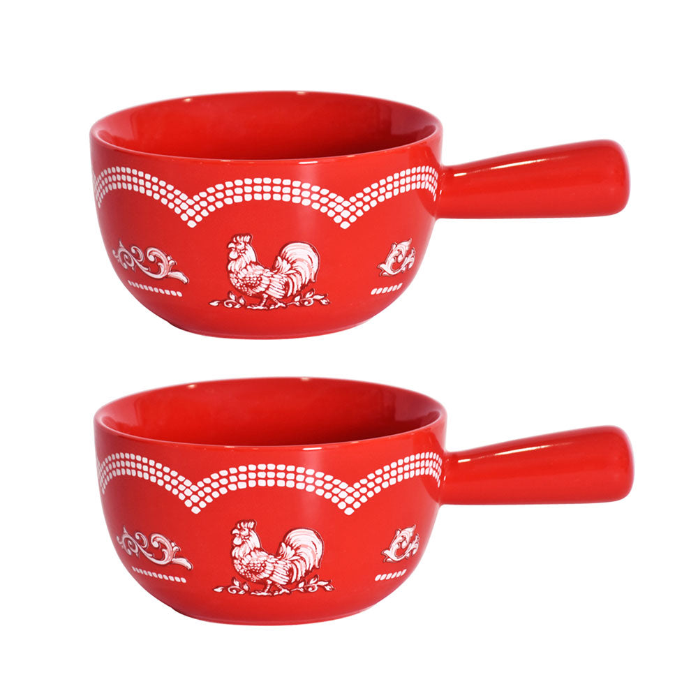 20-oz Soup Crocks with Long Handles, Set of 2 | Temp-tations LLC