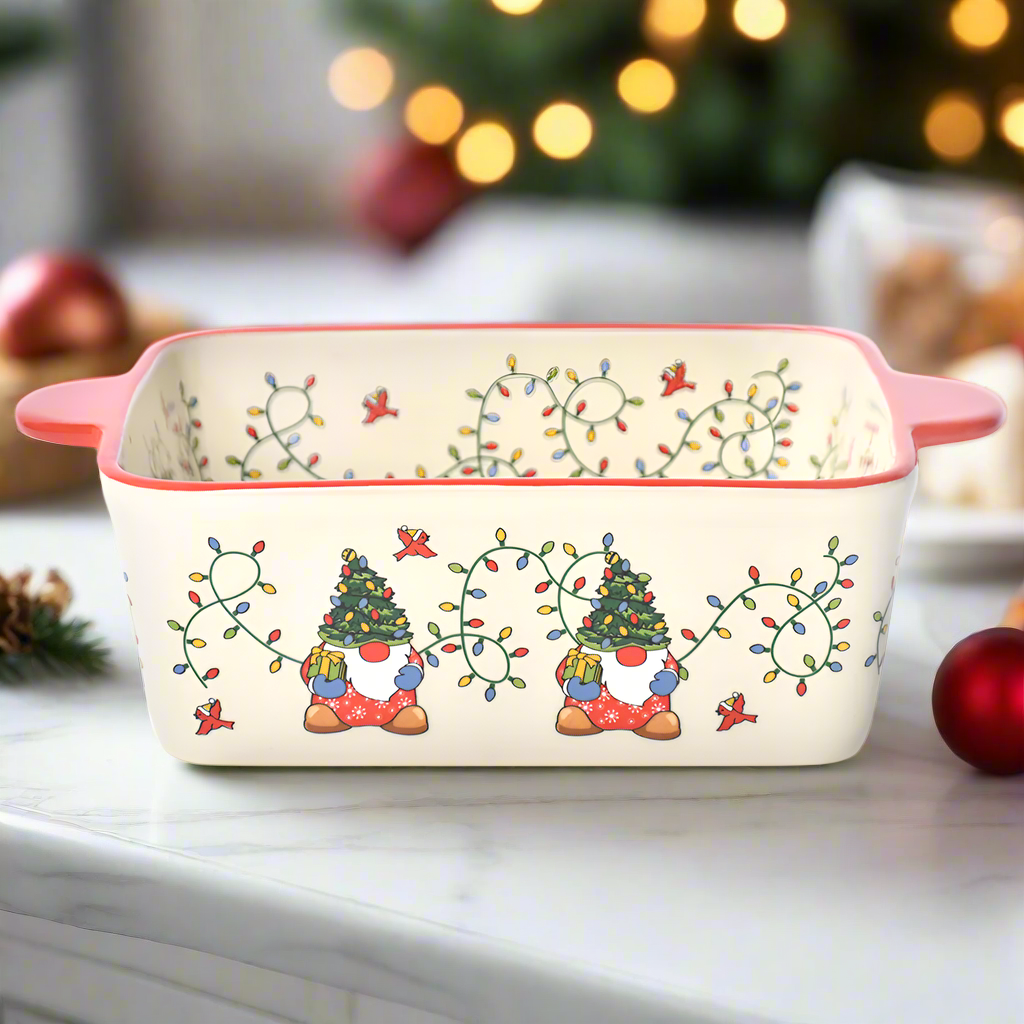 Temp-tations Festive Gnome 8x8 Baking Dish