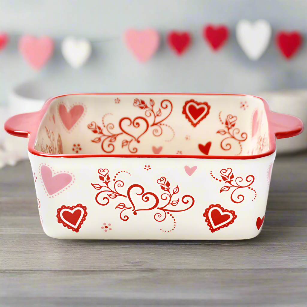 Temp-tations 8" Square Baking Dish in Romance pattern