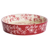 9” Round Baking Dish-Floral Lace Cranberry