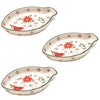 Figural 8oz Dipping Bowls, Set of 3Poinsettia