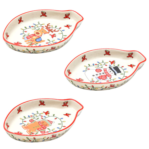 Figural 8oz Dipping Bowls, Set of 3-Winter Whimsy