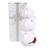 10" Lit Ceramic Stacked Ornaments-Winter Woodland