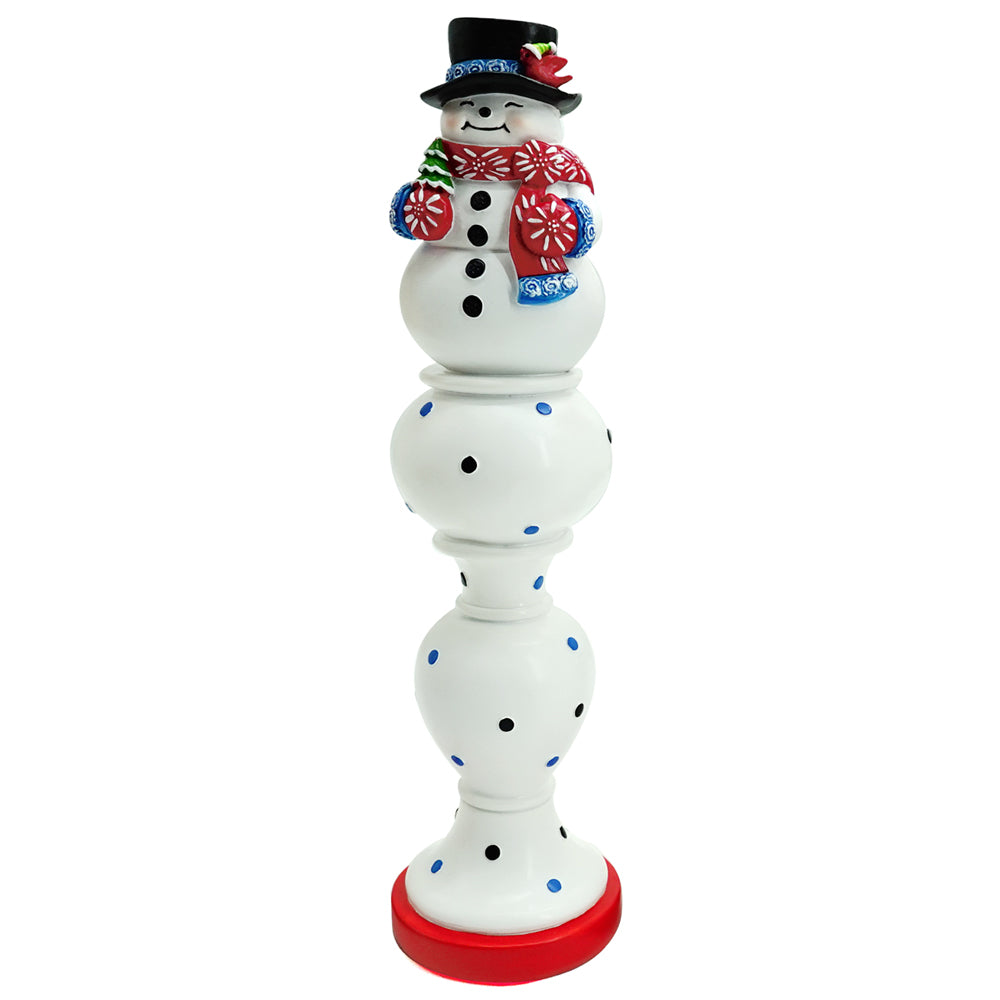 12" Resin Character on Pedestal-Snowman
