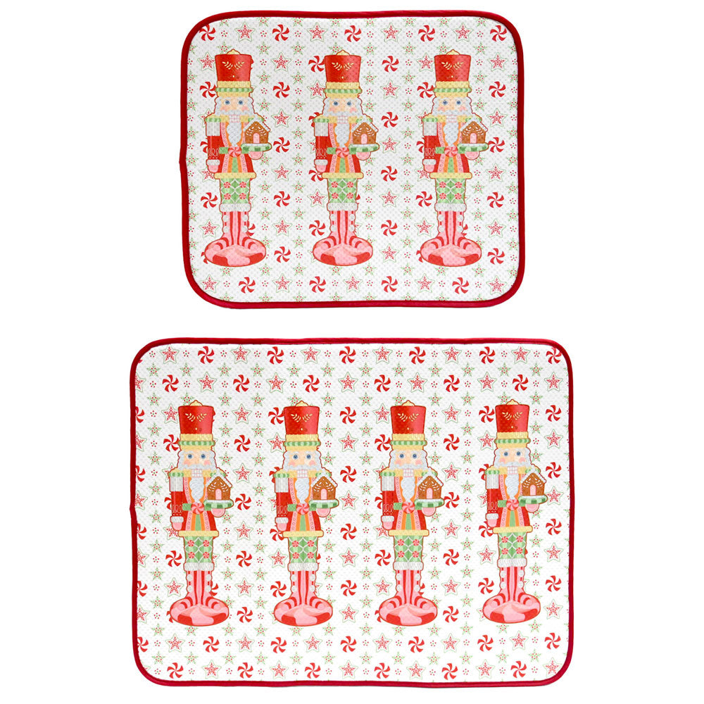 Set of 2 Drying Mats-Nutcracker