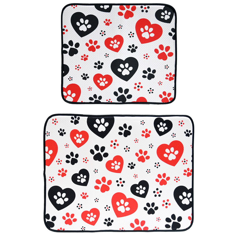 Set of 2 Drying Mats-Pawfetti