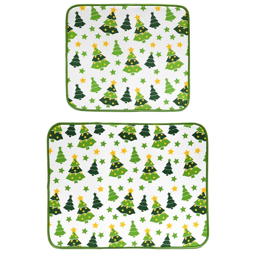 Set of 2 Drying Mats-Trees