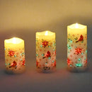 Fiberoptic Flameless Candles, Set of 3 | Temp-tations LLC