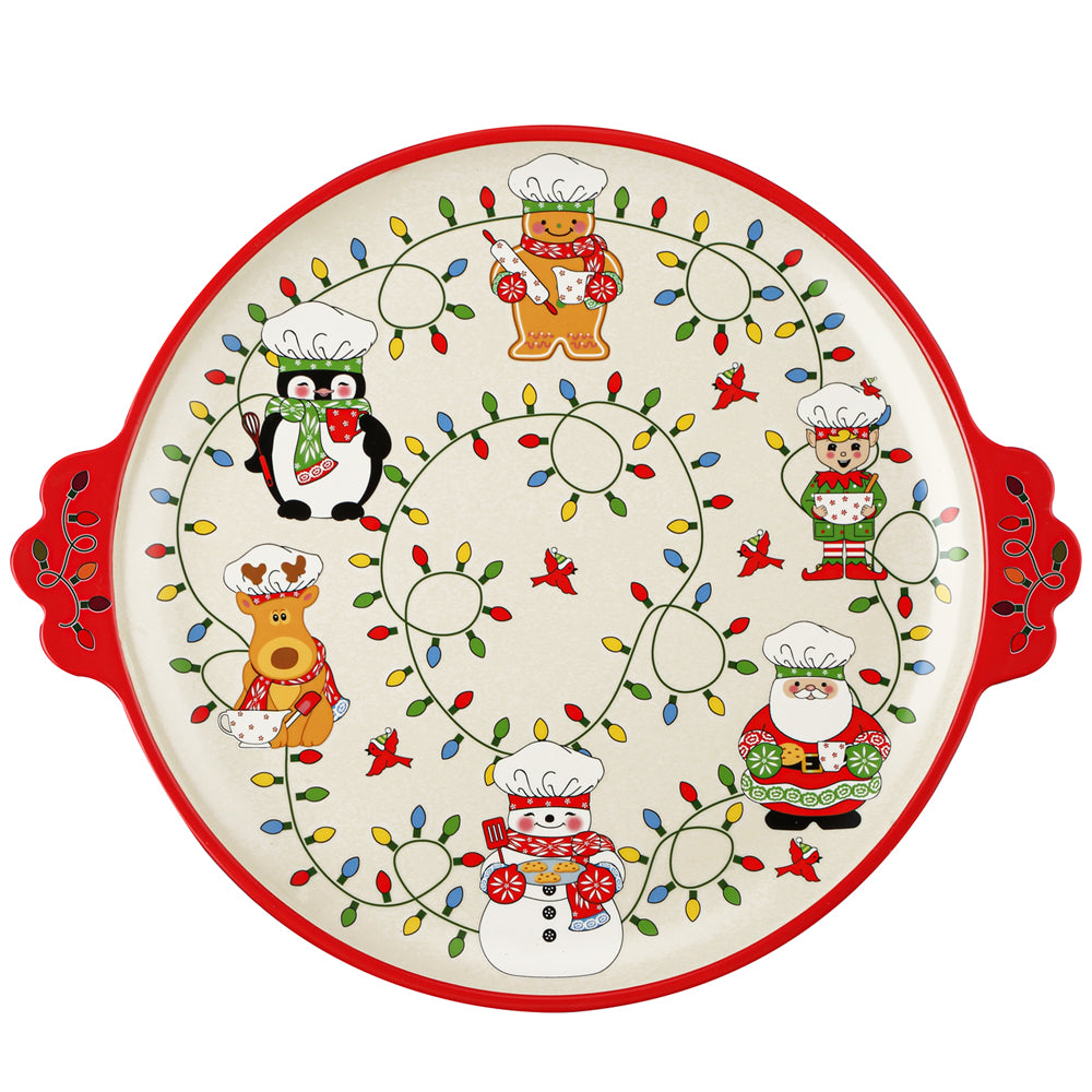  Nostalgic Seasonal 14" Round Serving Platter - Merry Chefs