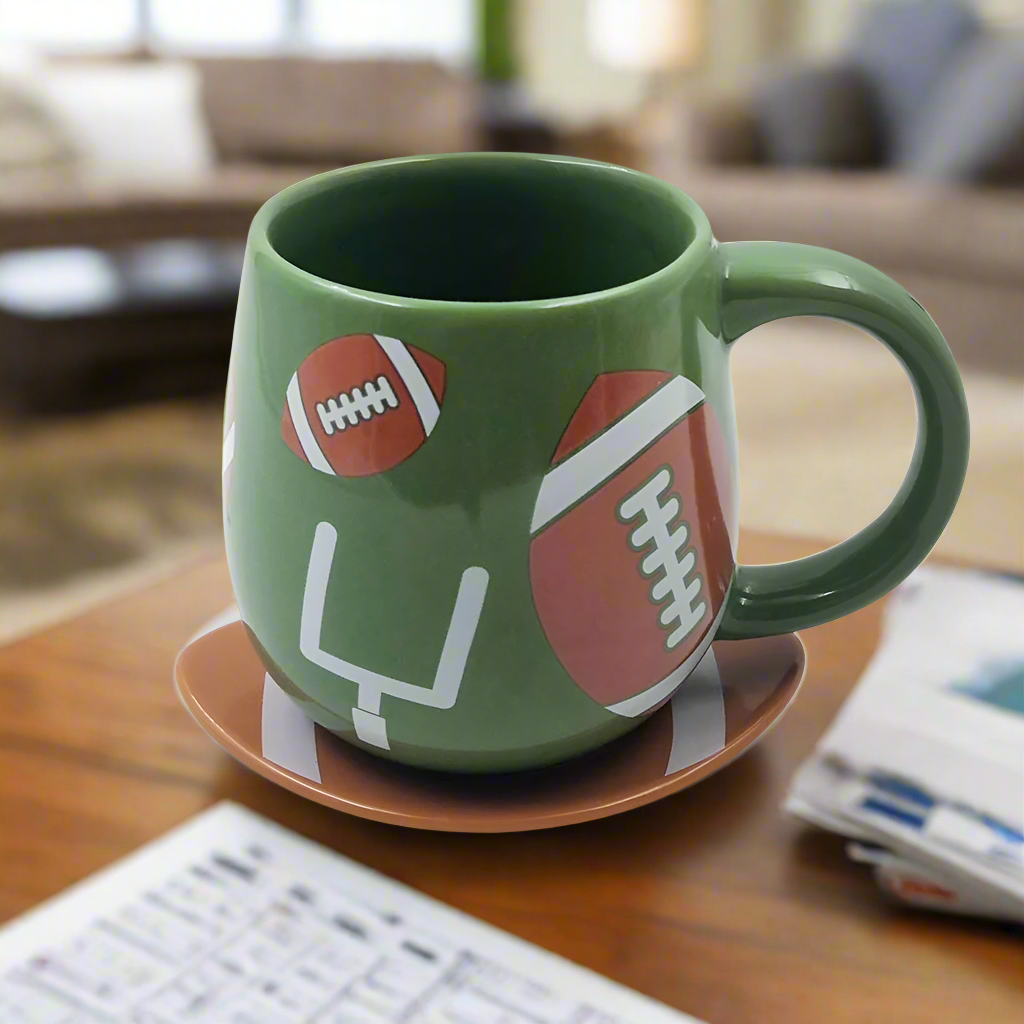 Temp-tations Football Mug with Lid