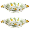 Wok Bowls with Figural Handles, Set of 2-Lemons & Palm