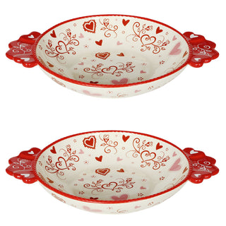 Wok Bowls with Figural Handles, Set of 2=Romance