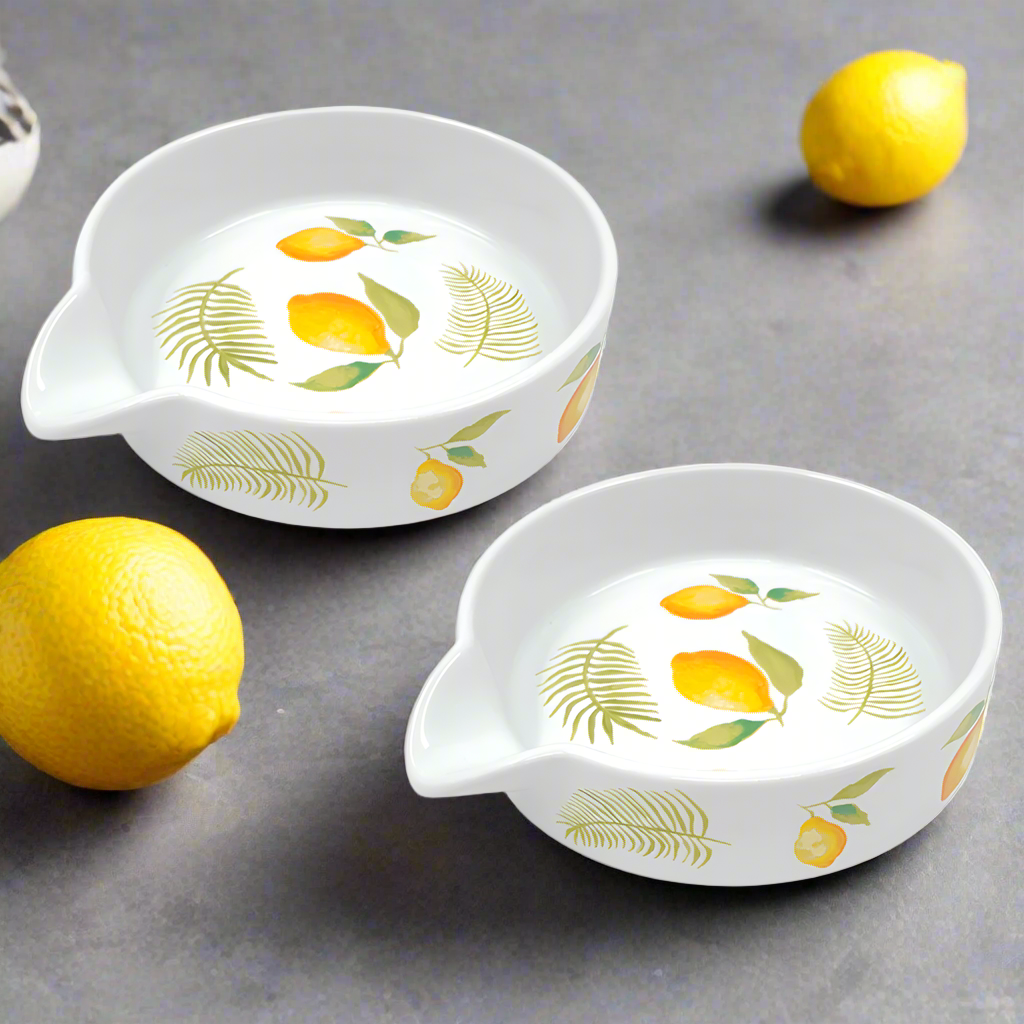 Temp-tations Set of 2 Lemons & Palm  Deep Dish Spoon Rests