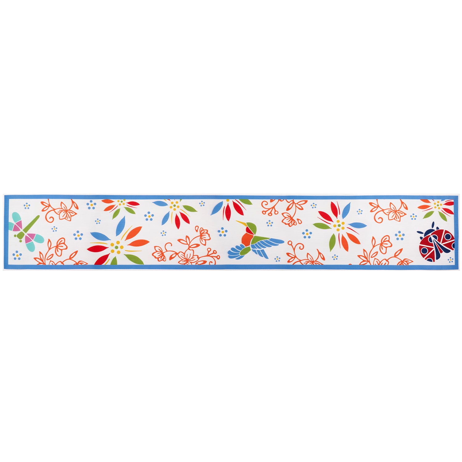 Washable Table Runner, 72"-Garden