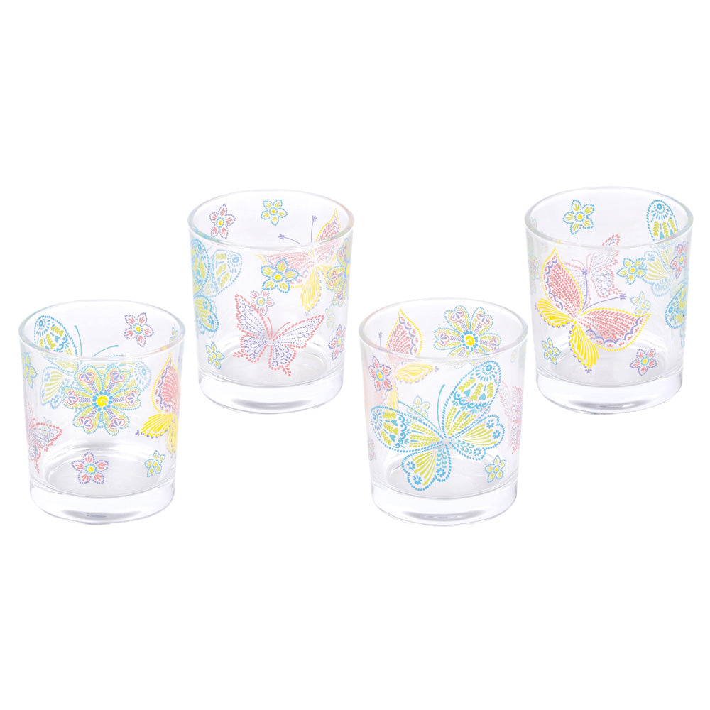 Temp-tations Set of 4 Juice Glasses in All a Flutter