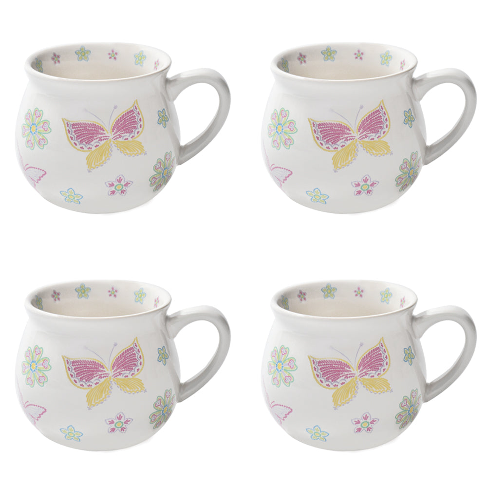Temp-tations All a Flutter set of 4 12-ounce mugs