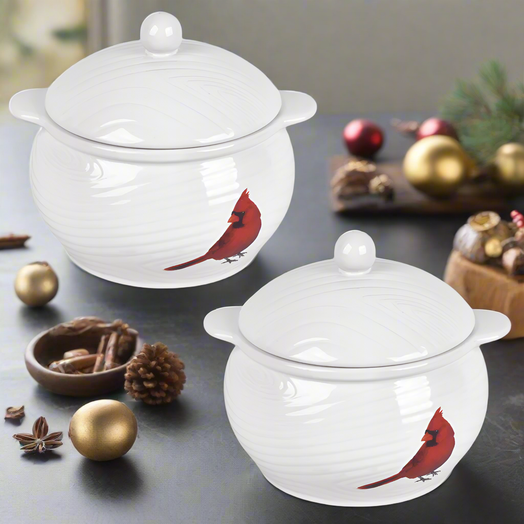 Seasonal Soup Crocks with Lids, Set of 2