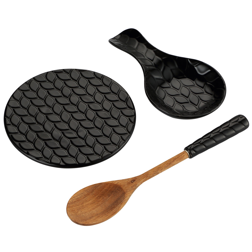 Set the Table Essentials-Carved Willow Blk
