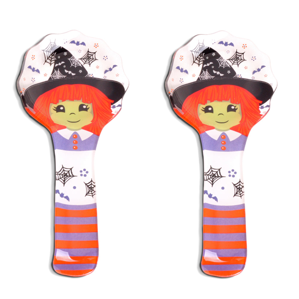 Glass Spoon Rests, Set of 2-Witch