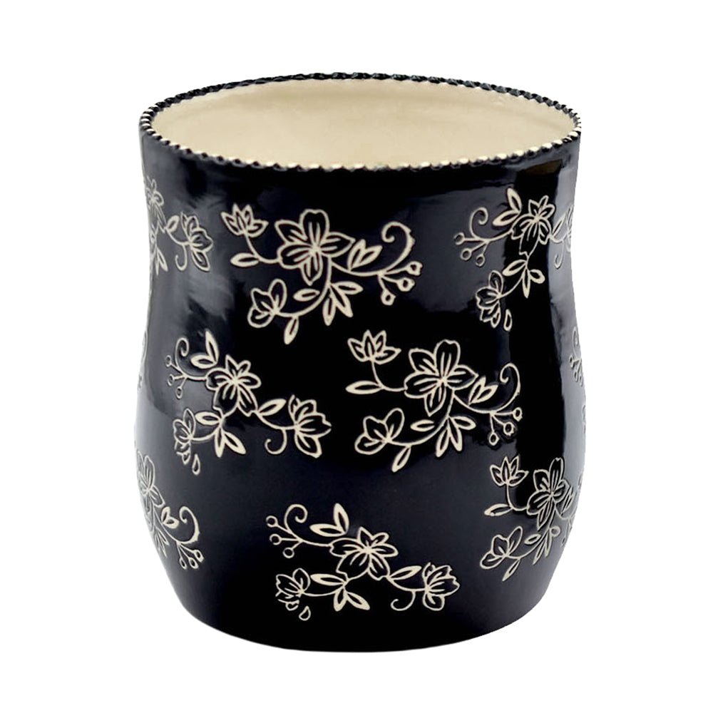 Buy floral-lace-black 2qt Utensil Crock