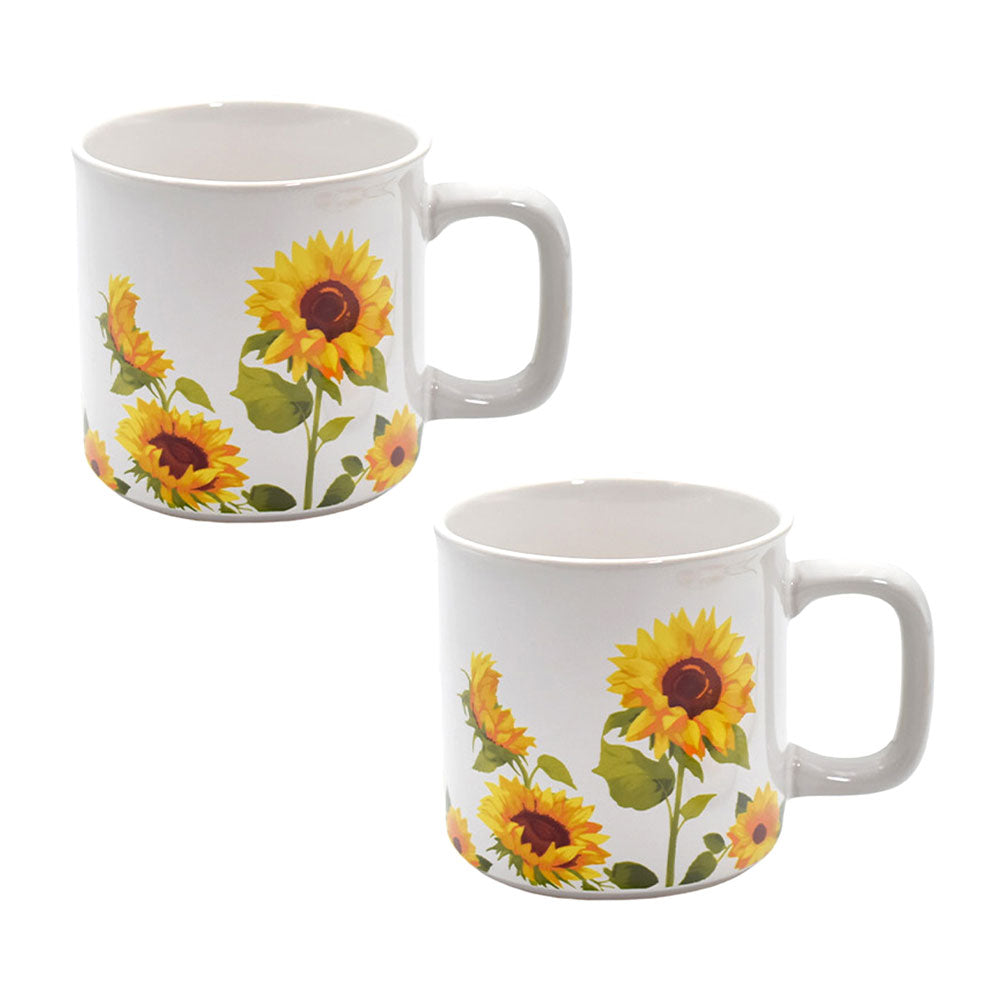 16 oz Everyday Mugs, Set of 2-Sunflower