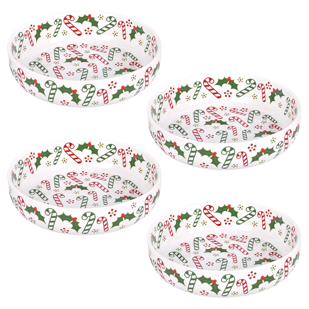 Buy candy-cane 32oz Bowls, Set of 4