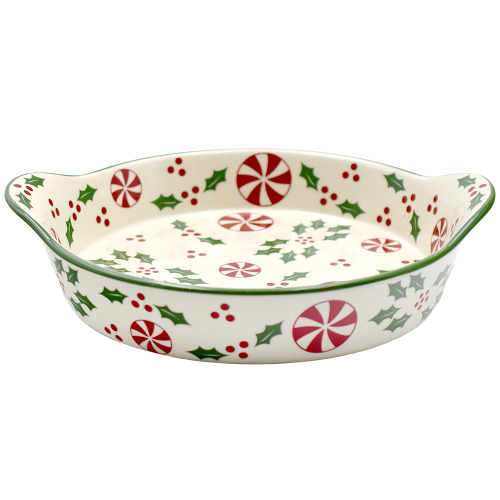 10" Pie Pan-Holly Peppermint